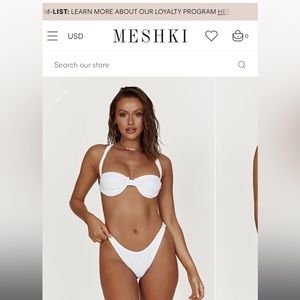 Brand new white Meshki bikini perfect for brides